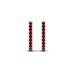 Load image into Gallery viewer, 0.75-carat-classic-ruby-huggie-hoop-earring-in-white-gold-FDEAR11260GRUDRANGLE2-0.75-NL-WG