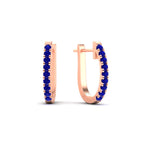Load image into Gallery viewer, 0.75-carat-classic-sapphire-huggie-hoop-earring-in-rose-gold-FDEAR11260GSABLANGLE2-0.75-NL-RG