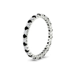 Load image into Gallery viewer, 0.75-carat-round-cut-bezel-set-diamond-and-black-diamond-eternity-wedding-band-in-white-gold-FD8072ROBGBLACKANGLE2-0.72CT-NL-WG?v=1774347027