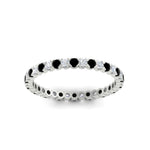 Load image into Gallery viewer, 0.75-carat-round-cut-bezel-set-diamond-and-black-diamond-eternity-wedding-band-in-white-gold-FD8072ROBGBLACKANGLE5-0.72CT-NL-WG?v=1774347027