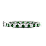 Load image into Gallery viewer, 0.75-carat-round-cut-bezel-set-diamond-and-emerald-eternity-wedding-band-in-white-gold-FD8072ROBGEMGR-0.72CT-NL-WG-HW?v=1774347027