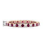 Load image into Gallery viewer, 0.75-carat-round-cut-bezel-set-diamond-and-pink-sapphire-eternity-wedding-band-in-rose-gold-FD8072ROBGSADRPI-0.72CT-NL-RG-HW?v=1774347027
