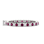 Load image into Gallery viewer, 0.75-carat-round-cut-bezel-set-diamond-and-pink-sapphire-eternity-wedding-band-in-white-gold-FD8072ROBGSADRPI-0.72CT-NL-WG-HW?v=1774347027