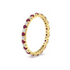 Load image into Gallery viewer, 0.75-carat-round-cut-bezel-set-diamond-and-pink-sapphire-eternity-wedding-band-in-yellow-gold-FD8072ROBGSADRPIANGLE2-0.72CT-NL-YG?v=1774347027