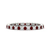 Load image into Gallery viewer, 0.75-carat-round-cut-bezel-set-diamond-and-ruby-eternity-wedding-band-in-white-gold-FD8072ROBGRUDR-0.72CT-NL-WG?v=1774347027