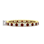 Load image into Gallery viewer, 0.75-carat-round-cut-bezel-set-diamond-and-ruby-eternity-wedding-band-in-yellow-gold-FD8072ROBGRUDR-0.72CT-NL-YG-HW?v=1774347027