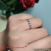 Load image into Gallery viewer, 0.75-carat-round-cut-bezel-set-diamond-and-sapphire-eternity-wedding-band-in-14k-yellow-gold-FD8072ROB-4?v=1774347027