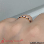 Load image into Gallery viewer, 0.75-carat-round-cut-bezel-set-diamond-and-sapphire-eternity-wedding-band-in-14k-yellow-gold-FD8072ROB-9?v=1774347027