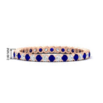 Load image into Gallery viewer, 0.75-carat-round-cut-bezel-set-diamond-and-sapphire-eternity-wedding-band-in-rose-gold-FD8072ROBGSABL-0.72CT-NL-RG-HW?v=1774347027