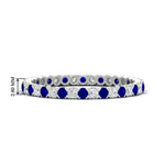 Load image into Gallery viewer, 0.75-carat-round-cut-bezel-set-diamond-and-sapphire-eternity-wedding-band-in-white-gold-FD8072ROBGSABL-0.72CT-NL-WG-HW?v=1774347027