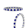 Load image into Gallery viewer, 0.75-carat-round-cut-bezel-set-diamond-and-sapphire-eternity-wedding-band-in-white-gold-FD8072ROBGSABLANGLE3-0.72CT-NL-WG?v=1774347027