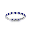 Load image into Gallery viewer, 0.75-carat-round-cut-bezel-set-diamond-and-sapphire-eternity-wedding-band-in-white-gold-FD8072ROBGSABLANGLE5-0.72CT-NL-WG?v=1774347027