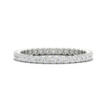 Load image into Gallery viewer, 0.75-carat-round-cut-bezel-set-diamond-eternity-wedding-band-in-white-gold-FD8072ROB-0.72CT-NL-WG?v=1774347027