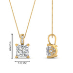 Load image into Gallery viewer, 0.75-carat-square-cut-diamond-filigree-pendant-in-FDPD10681PR-0.75CTANGLE2-NL-YG