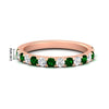 Load image into Gallery viewer, 0.75-ct-french-pave-round-emerald-stackable-band-in-rose-gold-FD8370GEMGR-0.75CT-NL-RG-HW.jpg