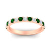 Load image into Gallery viewer, 0.75-ct-french-pave-round-emerald-stackable-band-in-rose-gold-FD8370GEMGRANGLE5-0.75CT-NL-RG.jpg