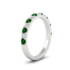 Load image into Gallery viewer, 0.75-ct-french-pave-round-emerald-stackable-band-in-white-gold-FD8370GEMGRANGLE2-0.75CT-NL-WG.jpg