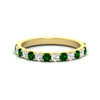 Load image into Gallery viewer, 0.75-ct-french-pave-round-emerald-stackable-band-in-yellow-gold-FD8370GEMGR-0.75CT-NL-YG.jpg