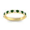 Load image into Gallery viewer, 0.75-ct-french-pave-round-emerald-stackable-band-in-yellow-gold-FD8370GEMGRANGLE5-0.75CT-NL-YG.jpg