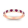Load image into Gallery viewer, 0.75-ct-french-pave-round-pink-sapphire-stackable-band-in-rose-gold-FD8370GSADRPIANGLE5-0.75CT-NL-RG.jpg