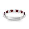 Load image into Gallery viewer, 0.75-ct-french-pave-round-ruby-stackable-band-in-white-gold-FD8370GRUDRANGLE5-0.75CT-NL-WG.jpg