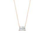 Load image into Gallery viewer, Horizontal Radiant Diamond Solitaire Pendant