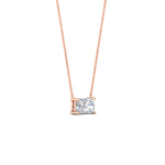 Load image into Gallery viewer, Horizontal Radiant Diamond Solitaire Pendant