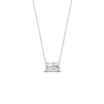 Load image into Gallery viewer, Horizontal Radiant Diamond Solitaire Pendant
