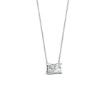 Load image into Gallery viewer, Horizontal Radiant Diamond Solitaire Pendant