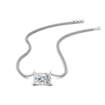 Load image into Gallery viewer, Horizontal Radiant Diamond Solitaire Pendant
