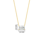 Load image into Gallery viewer, Horizontal Radiant Diamond Solitaire Pendant