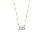 Load image into Gallery viewer, Horizontal Radiant Diamond Solitaire Pendant