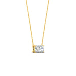 Load image into Gallery viewer, Horizontal Radiant Diamond Solitaire Pendant