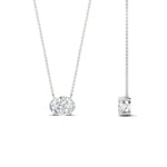 Load image into Gallery viewer, East West Oval Solitaire Pendant
