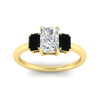 Load image into Gallery viewer, 0.75-ct-radiant-cut-three-stone-black-diamond-engagement-ring-in-yellow-gold-fdenr9299ragblackangle5-0.75ct-nl-yg.jpg