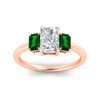 Load image into Gallery viewer, 0.75-ct-radiant-cut-three-stone-emerald-engagement-ring-in-rose-gold-fdenr9299ragemgrangle5-0.75ct-nl-rg.jpg