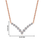 Load image into Gallery viewer, 0.75-ct-round-diamond-V-graduated-necklace-in-FDNK8068ANGLE1-0.75-CT-NL-RG