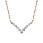 Load image into Gallery viewer, 0.75-ct-round-diamond-V-graduated-necklace-in-FDNK8068ANGLE1-0.75-CT-NL-RG