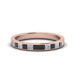 Load image into Gallery viewer, 0.75-ct.-princess-cut-channel-wedding-ring-with-black-diamond-in-18K-rose-gold-FD8382-0.75CTBGBLACK-NL-RG