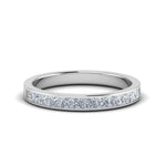 Load image into Gallery viewer, 0.75-ct.-princess-cut-diamond-channel-wedding-ring-in-18K-white-gold-FD8382-0.75CTB-NL-WG