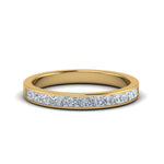 Load image into Gallery viewer, 0.75-ct.-princess-cut-diamond-channel-wedding-ring-in-18K-yellow-gold-FD8382-0.75CTB-NL-YG