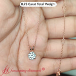 Load image into Gallery viewer, 0.75_Carat_Round_4_Prong_Solitaire_Diamond_Pendant_In_14K_Rose_Gold-FDPD10535RO-0.75CT.jpg?v=1765777908