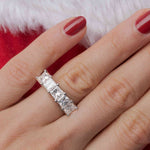 Load image into Gallery viewer, 1.5-ct.-princess-cut-5-stone-diamond-wedding-ring-in-white-gold-FD8008PRB-1.5CT-NL-WG.jpg