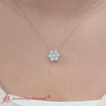 Load image into Gallery viewer, 1-Carat-7-Stone-Flower-Diamond-2-Tone-Pendant-In-FDPD10840-1.0CT