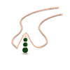 Load image into Gallery viewer, 1-carat-3-stone-emerald-necklace-pendant-in-rose-gold-FDPD11293GEMGR-1.00CT-NL-RG_c884399e-6a19-49e9-bdf2-eea329f2b114.jpg?v=1752569872