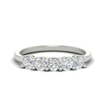 Load image into Gallery viewer, 1-carat-5-stone-anniversary-diamond-wedding-ring-band-in-white-gold-FDENS141ROB-1.00CT-NL-WG