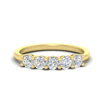 Load image into Gallery viewer, 1-carat-5-stone-anniversary-diamond-wedding-ring-band-in-yellow-gold-FDENS141ROB-1.00CT-NL-YG