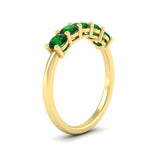 Load image into Gallery viewer, 1-carat-5-stone-anniversary-emerald-wedding-ring-band-in-yellow-gold-FDENS141ROBGEMGRANGLE2-1.00CT-NL-YG