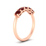 Load image into Gallery viewer, 1-carat-5-stone-anniversary-ruby-wedding-ring-band-in-rose-gold-FDENS141ROBGRUDRANGLE2-1.00CT-NL-RG