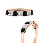 Load image into Gallery viewer, 1-carat-7-round-black-diamond-anniversary-band-ring-in-rose-gold-FD8008B7GBLACKANGLE3-1.00CT-NL-RG